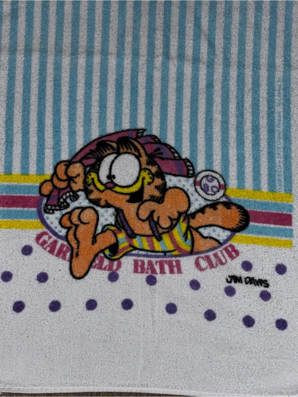 Vintage Cannon Garfield Bath Club Bath Towel
